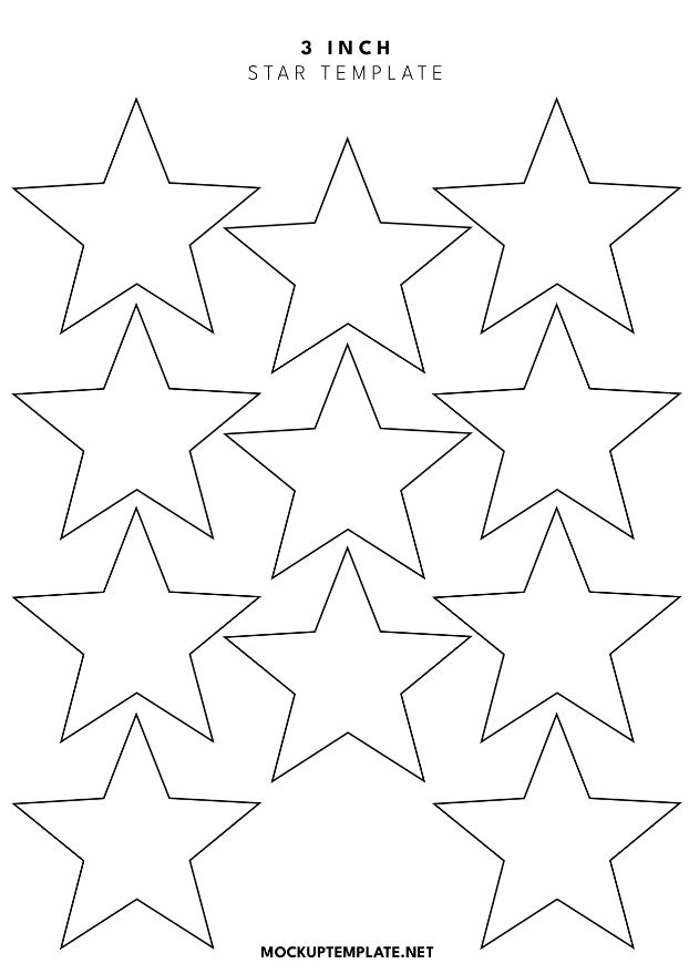 3 inch printable Star Template