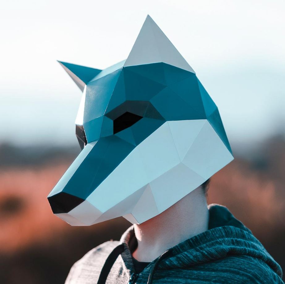 3D Dog Mask Template PDF