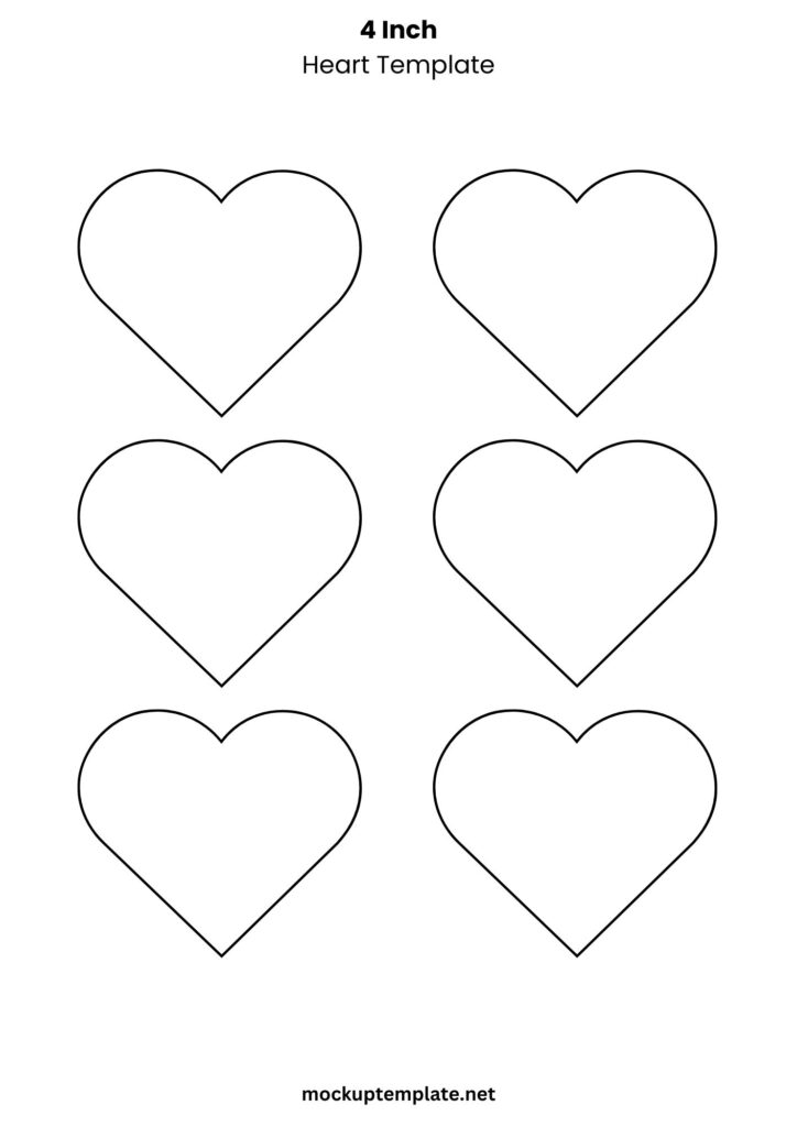 4 Inch Printable Heart Template