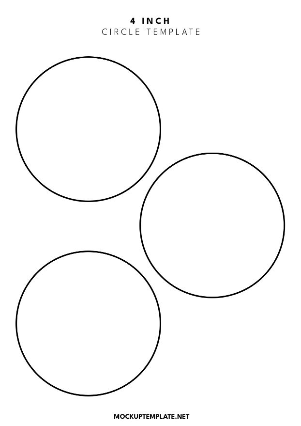 4 inch circle template