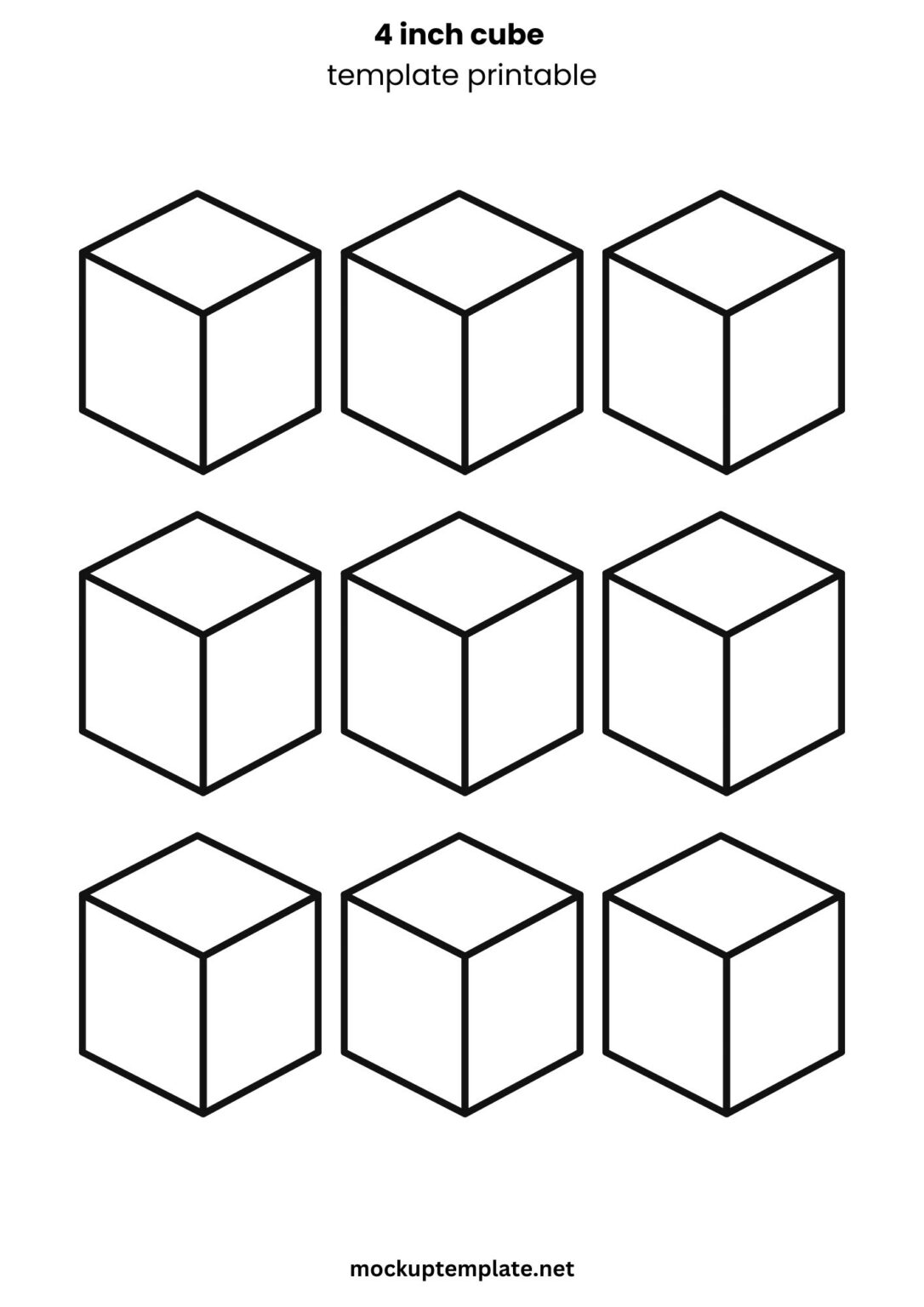 9+ Best Free Printable Cube Templates ( PDF )