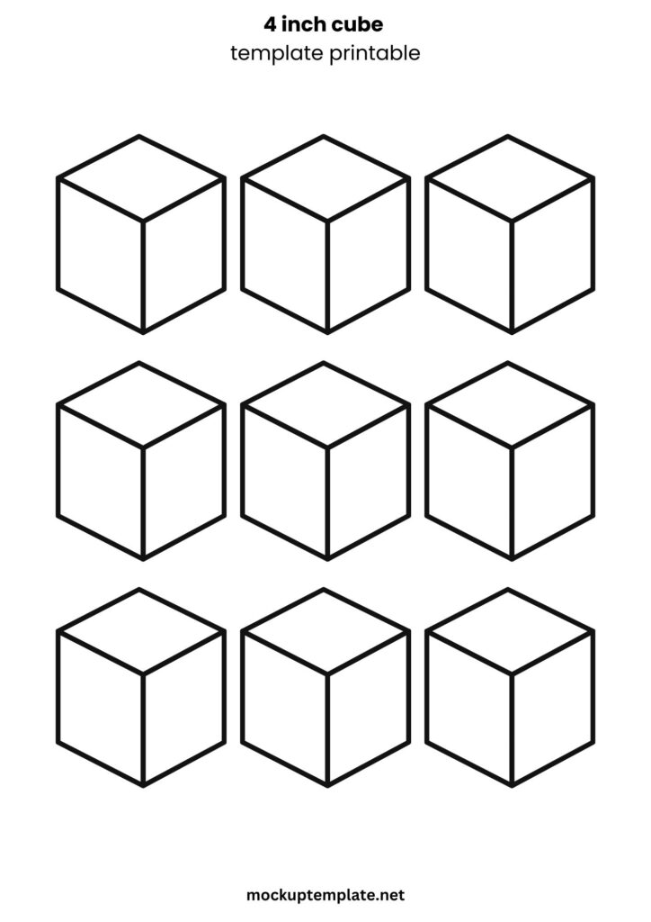 4 inch cube template printable