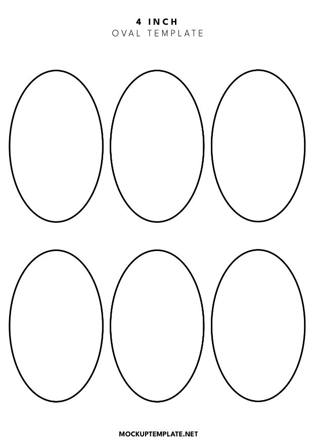 4 inch printable oval template