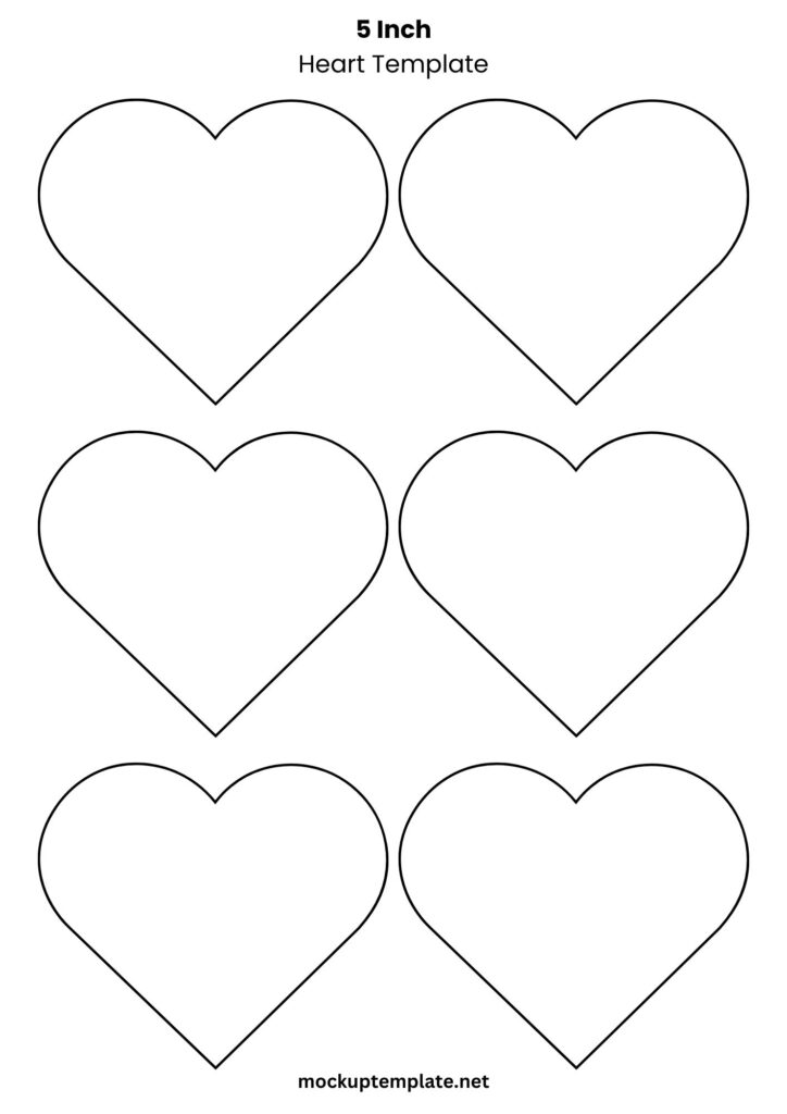 5 Inch Printable Heart Template