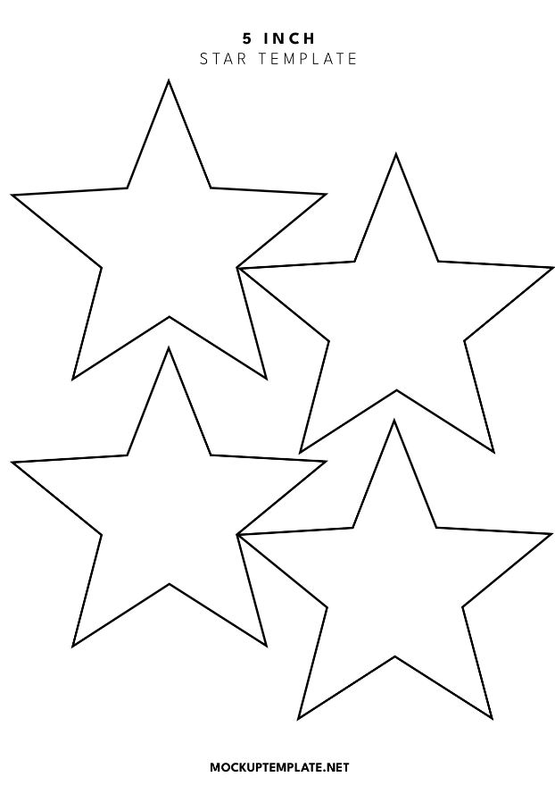 5 inch printable Star Template