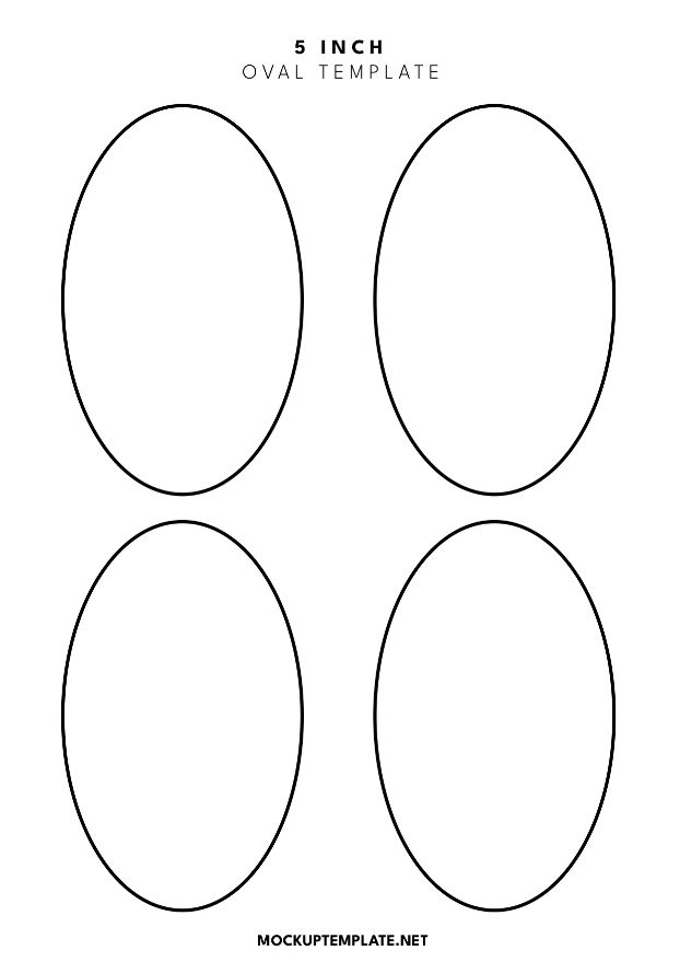 5 inch printable oval template