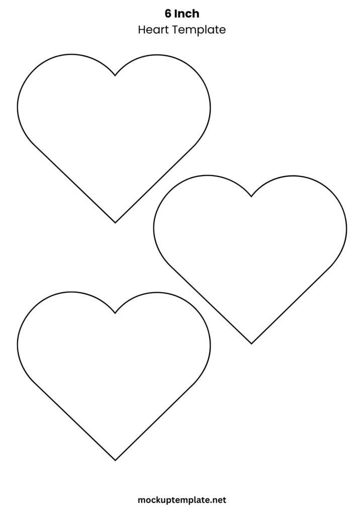 6 Inch Printable Heart Template