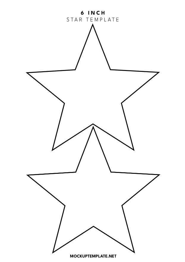 6 inch printable Star Template