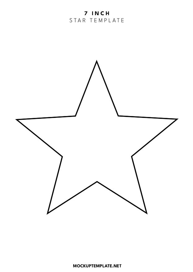 7 inch printable Star Template