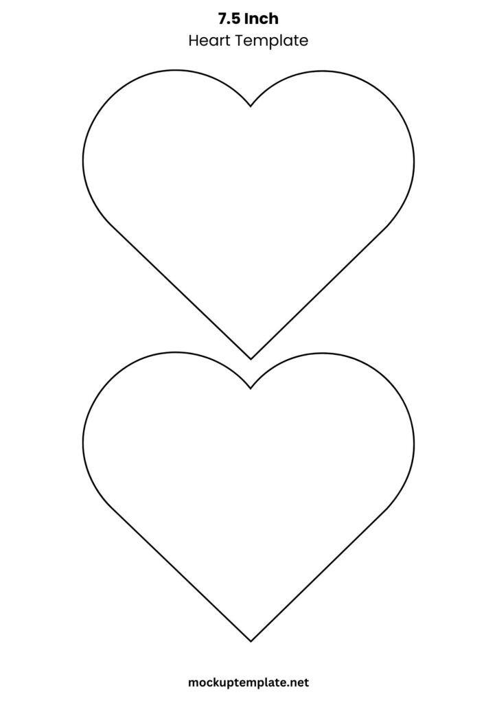 7.5 Inch Printable Heart Template