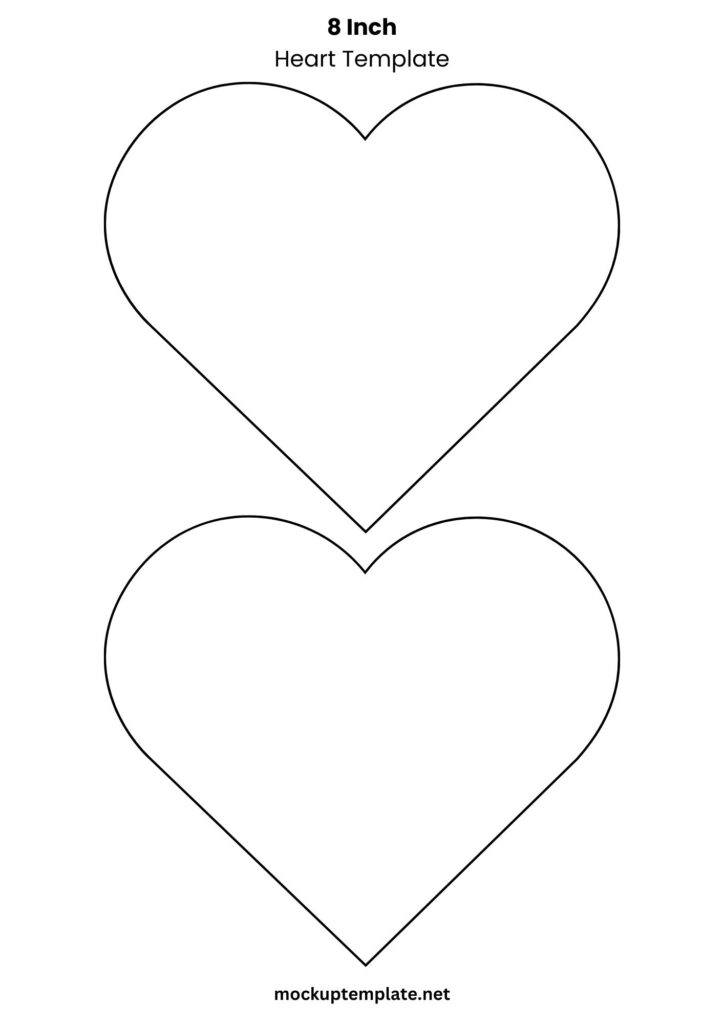 8 Inch Printable Heart Template