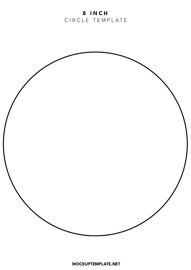 8 inch circle template