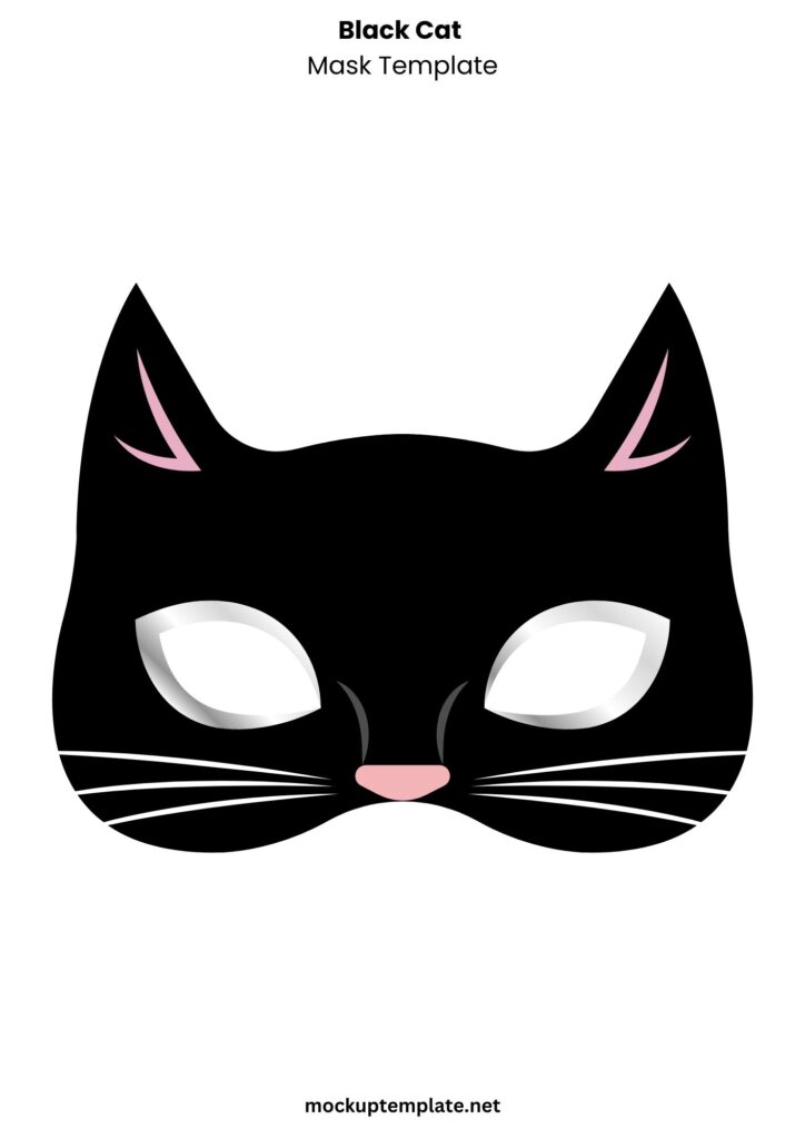 Black Cat Mask Template