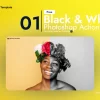 Black and white photoshop actions presets