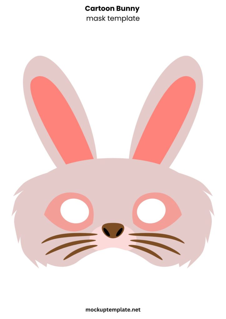 Cartoon Bunny mask template