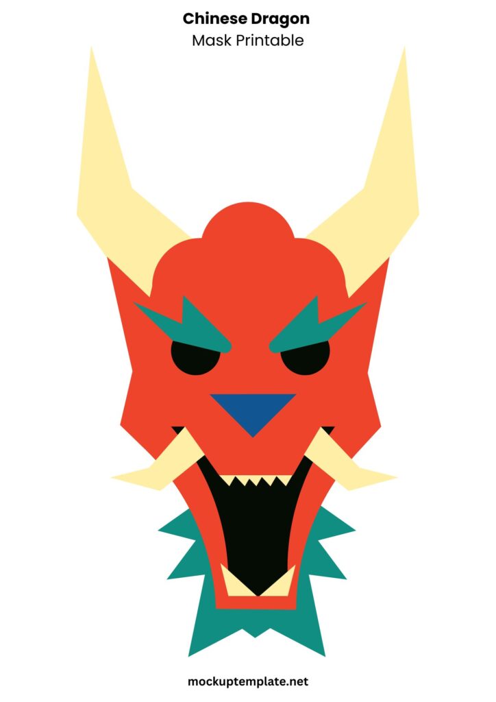 Chinese Dragon Mask Printable