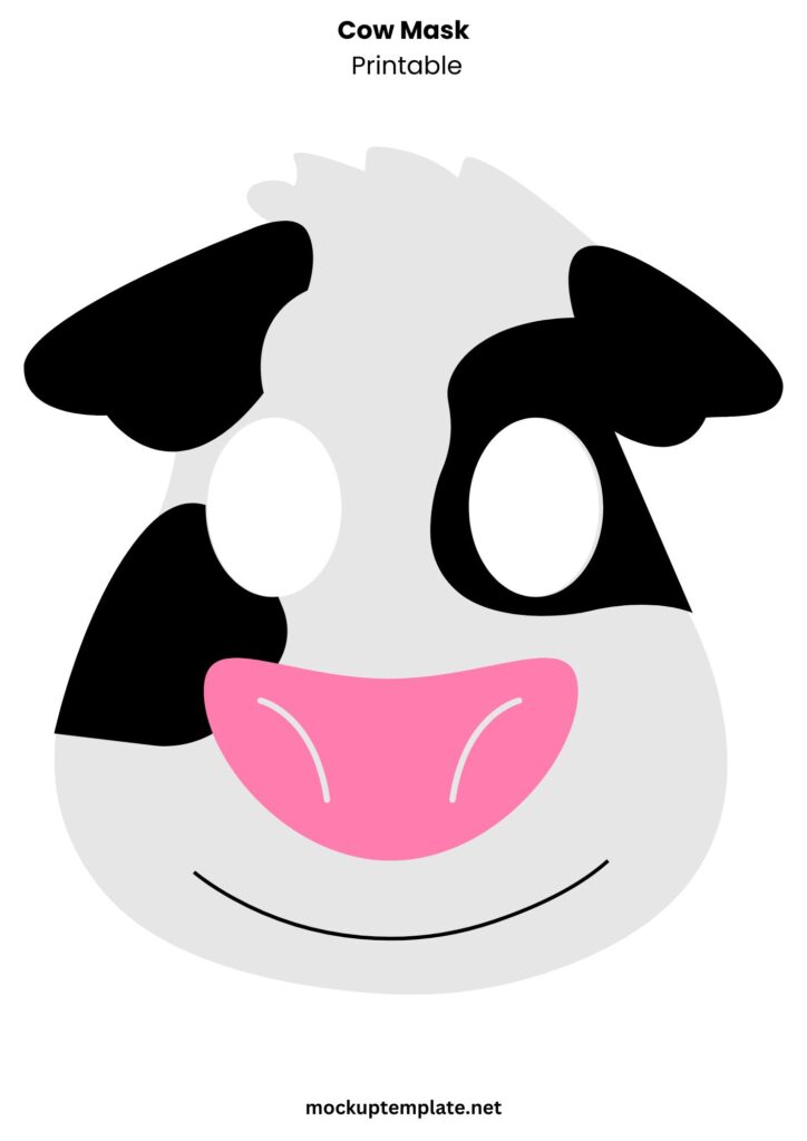 Cow Mask Printable