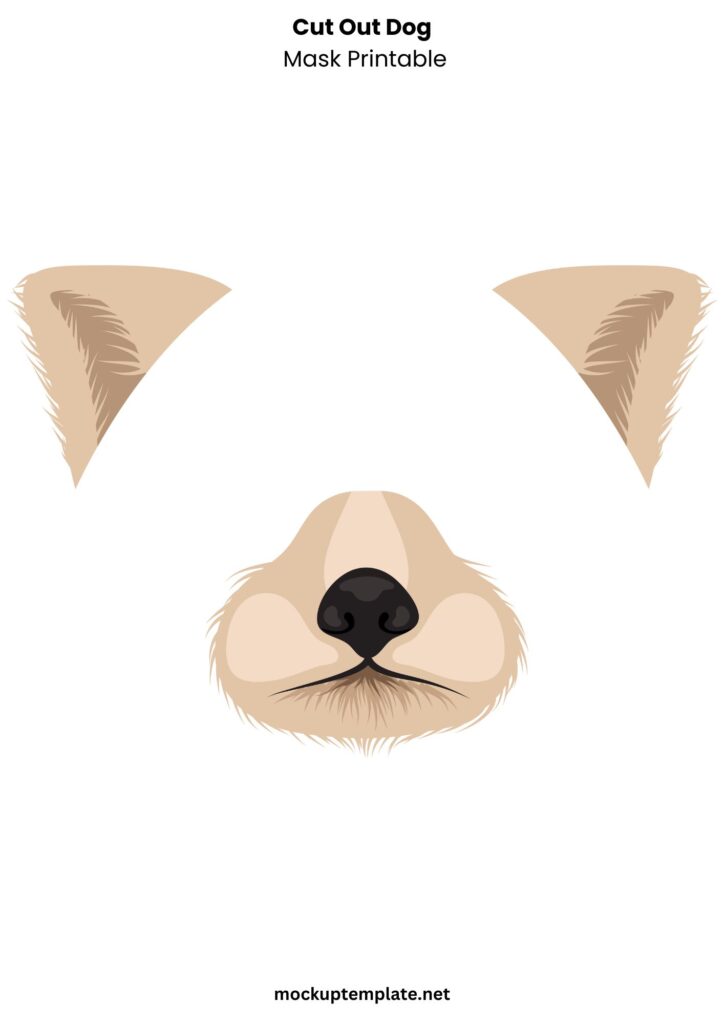 Cut Out Dog Mask Printable