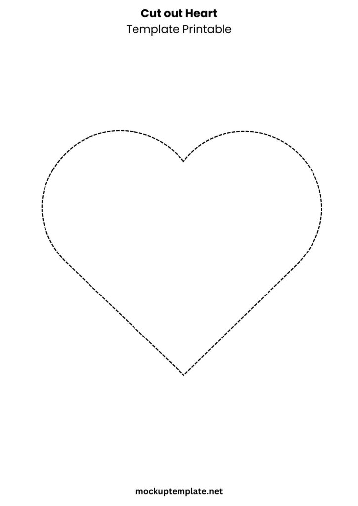 Cut out Heart Template Printable