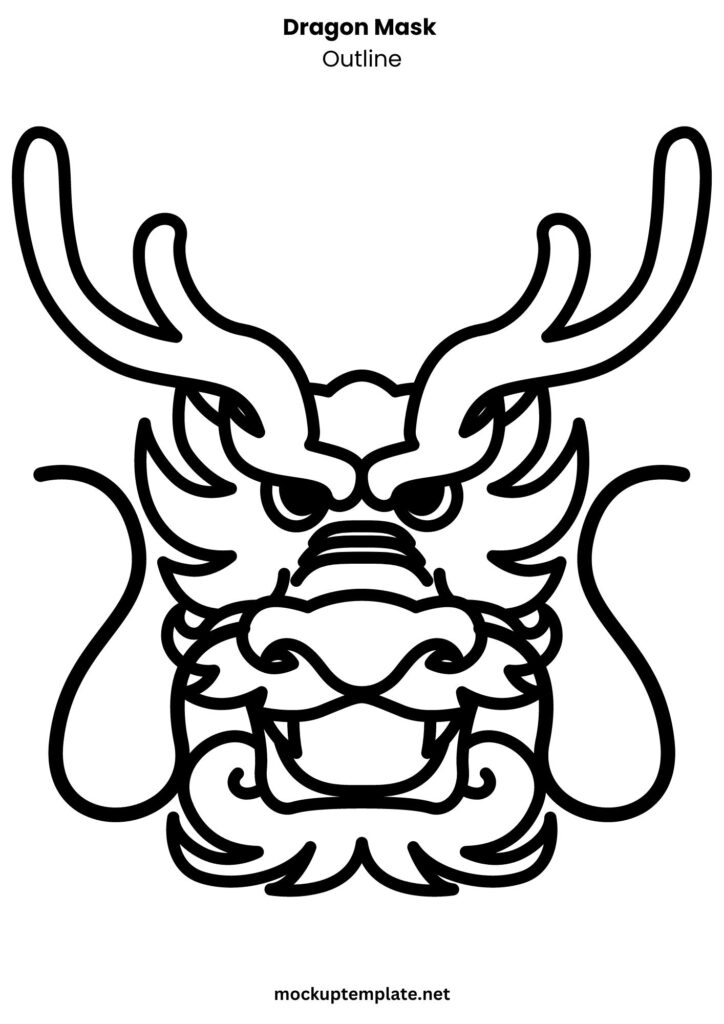 Dragon Mask Outline