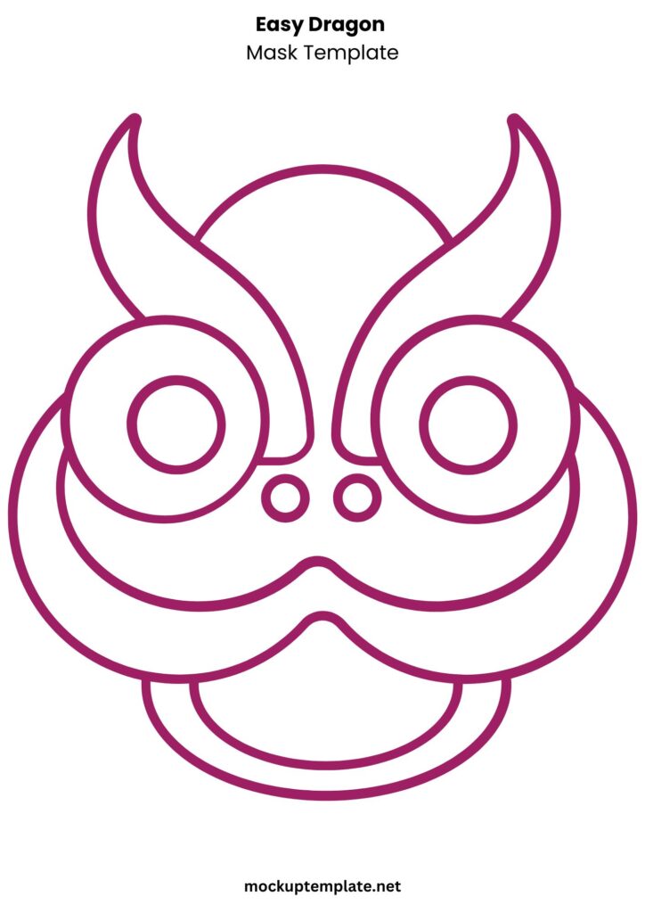 Easy Dragon Mask Template