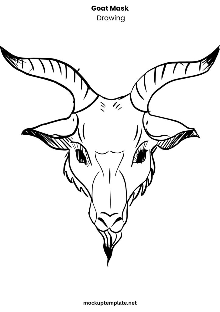 Goat Mask Drawing