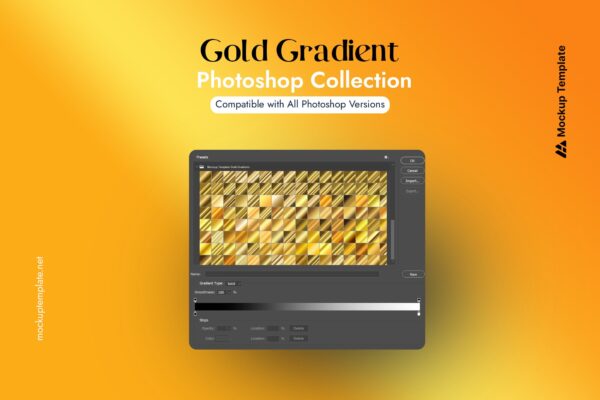 234 Gold Gradient Photoshop Pack (FREE) - Image 2