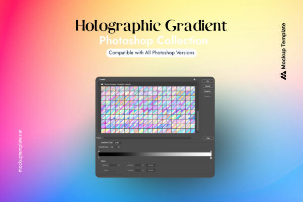 200 Holographic Gradient Photoshop (FREE) - Image 2