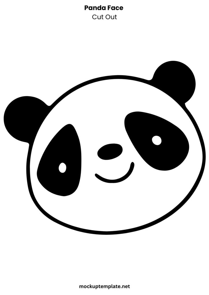 Panda Face Cut Out