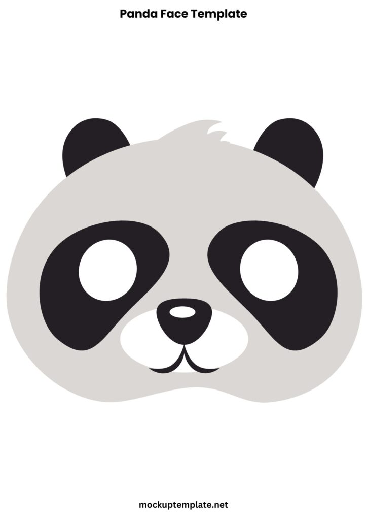 Panda Face Template