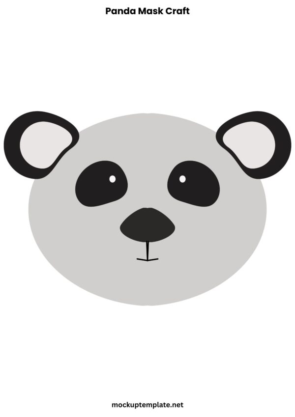Free Printable Panda Mask Template