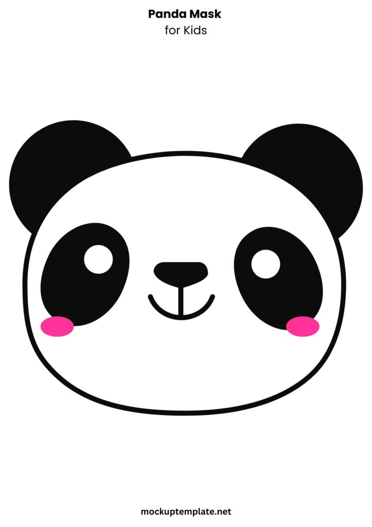 Panda Mask for Kids