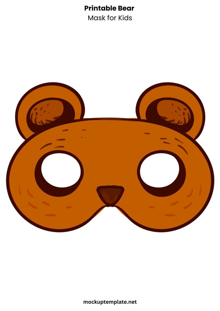 Printable Bear Mask for Kids