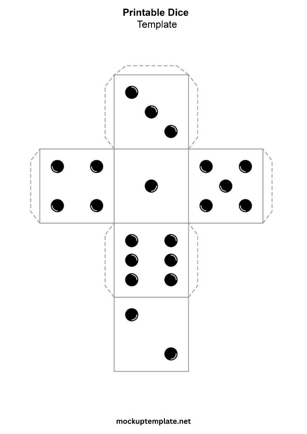 Printable Dice Template