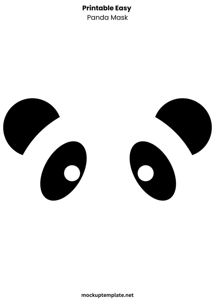 Printable Easy Panda Mask