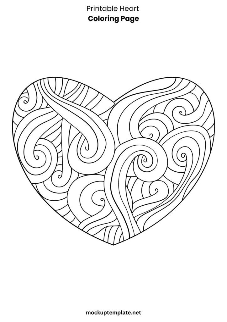 Printable Heart Coloring Page