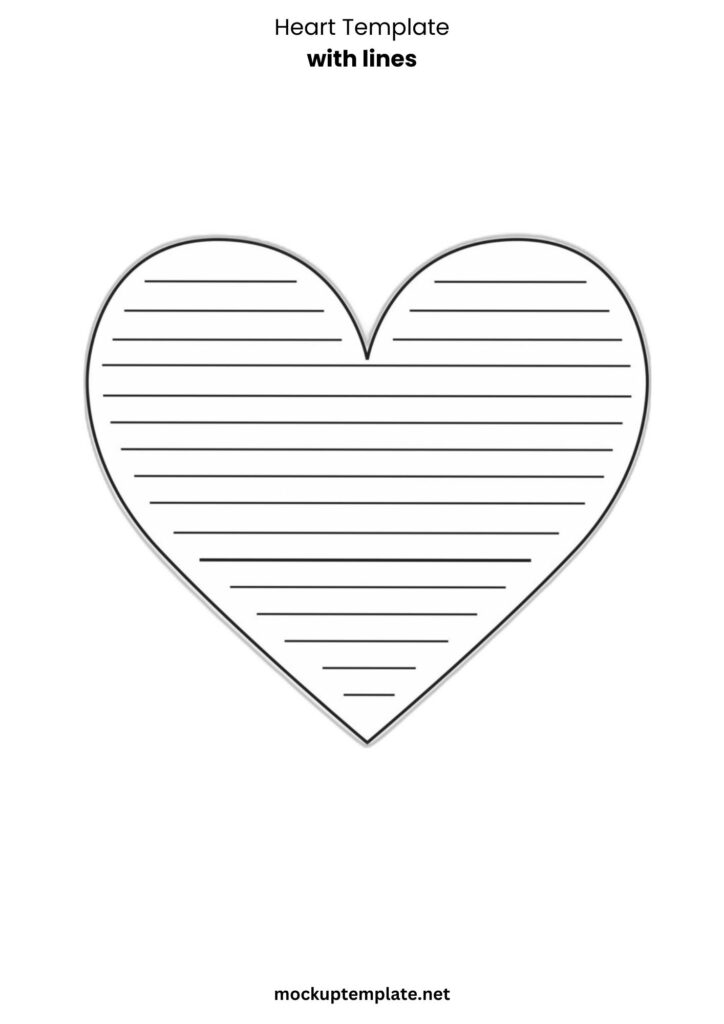 Printable Heart With Lines