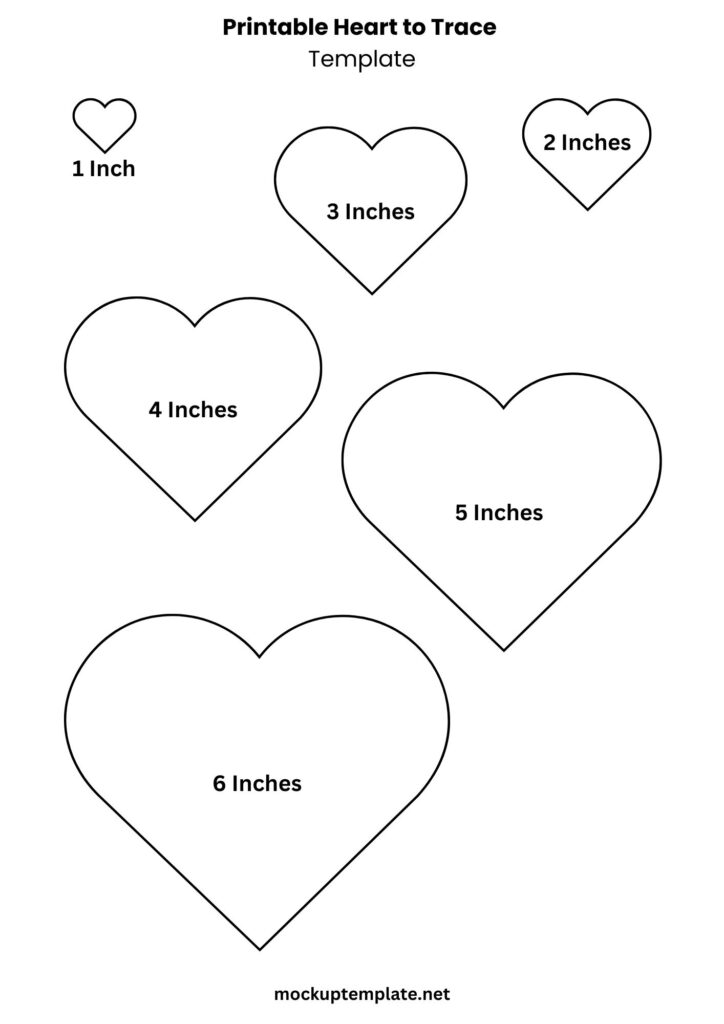 Printable Heart to Trace Template