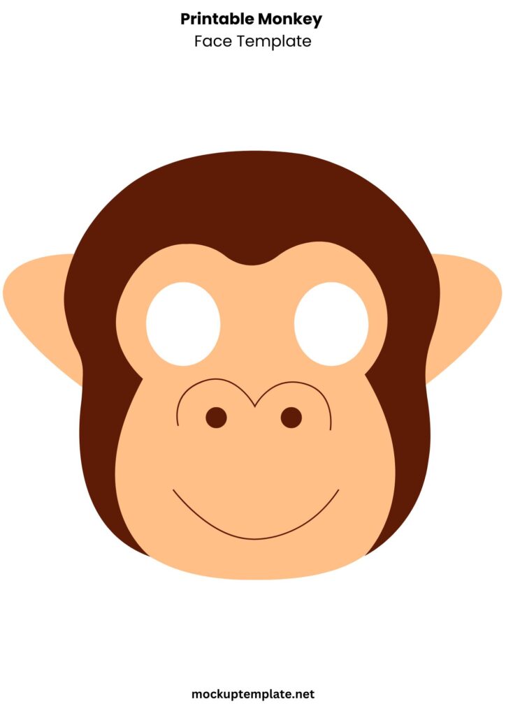 Printable Monkey Face Template