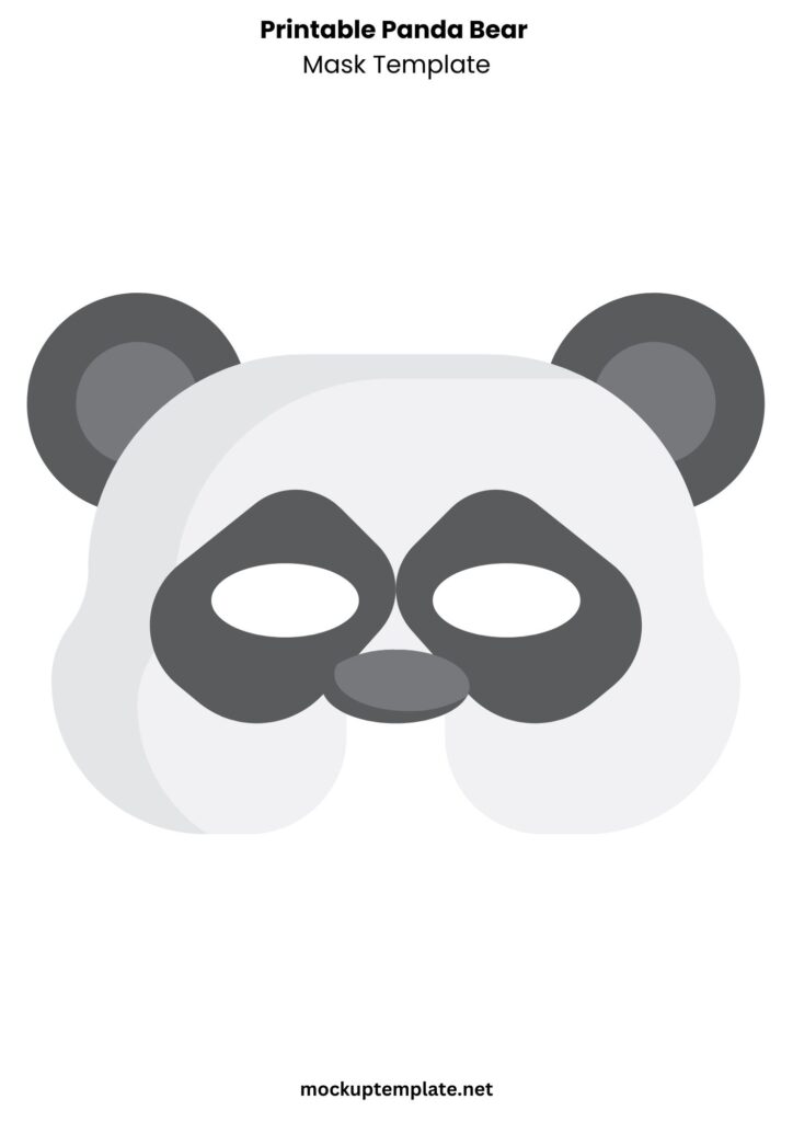 Printable Panda Bear Mask Template