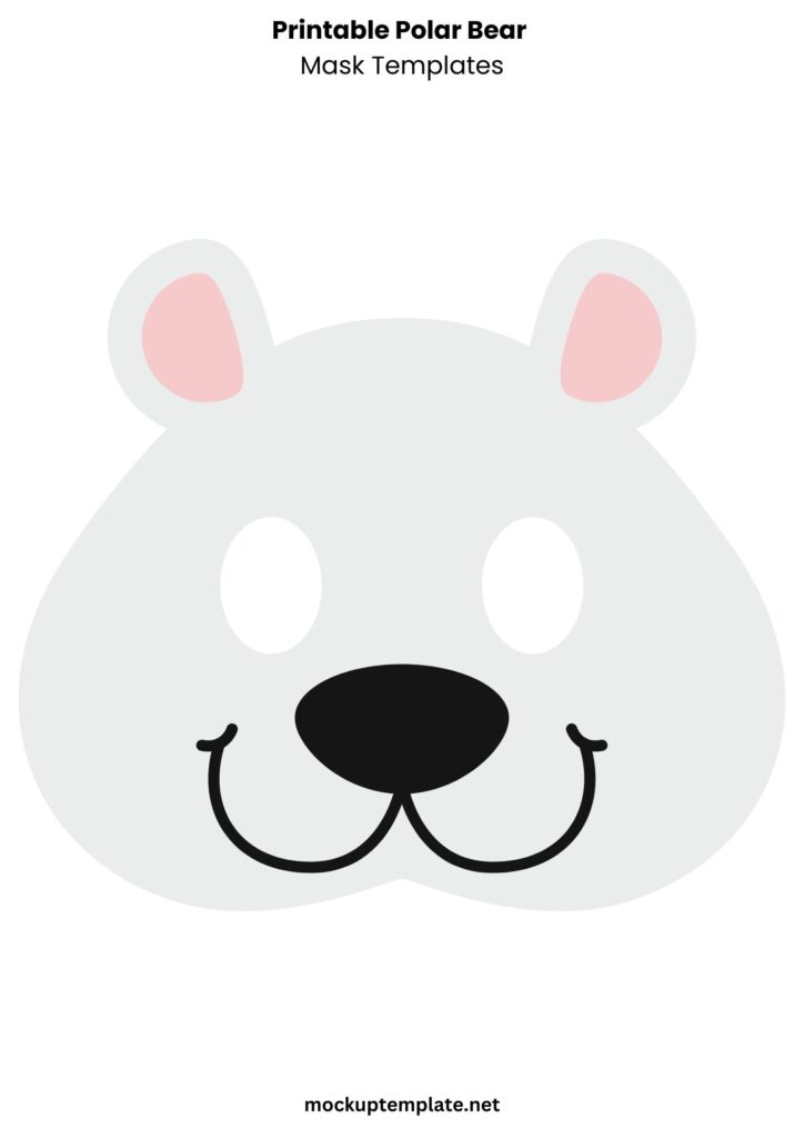 Printable Polar Bear Mask Templates