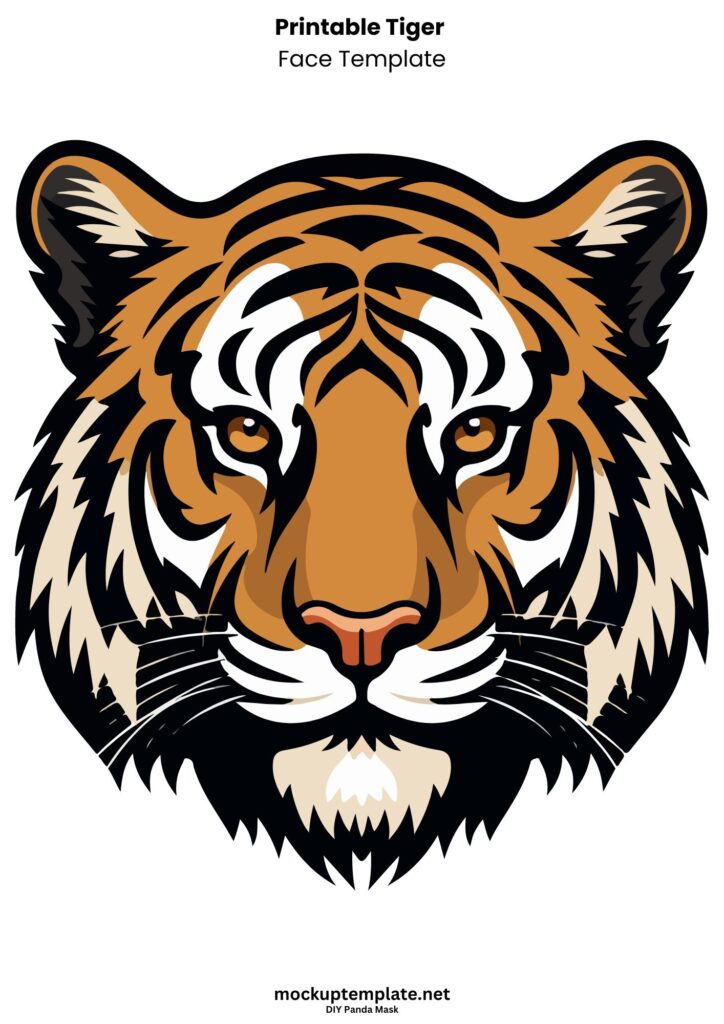 Printable Tiger Face Template