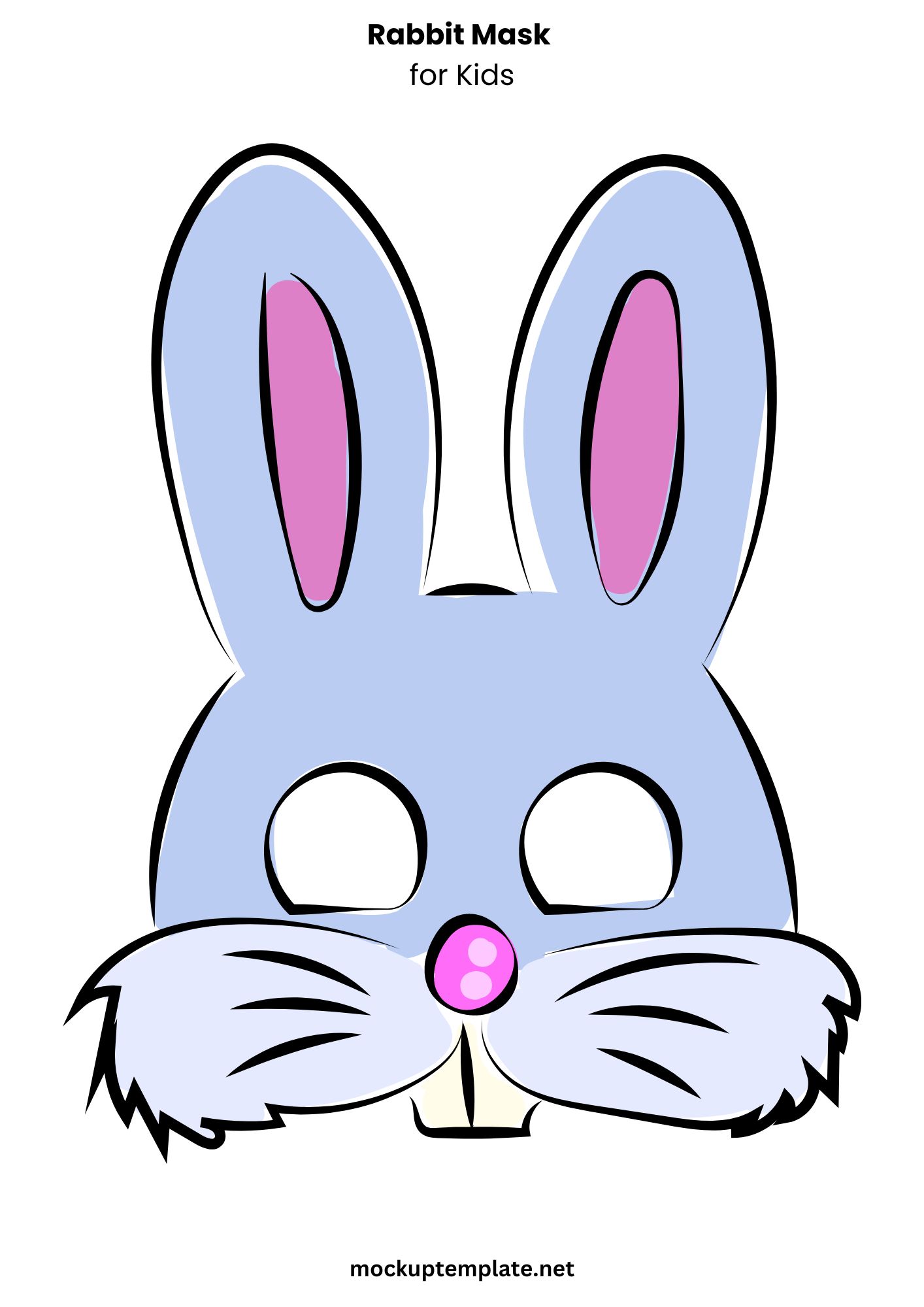 Printable Rabbit Mask Printable Rabbit Mask