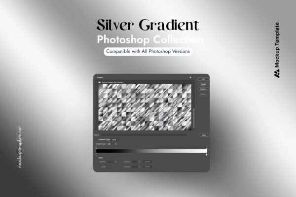 200 Silver Gradient Photoshop (FREE) - Image 2