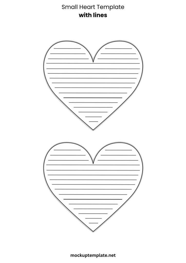 Small Printable Heart With Lines