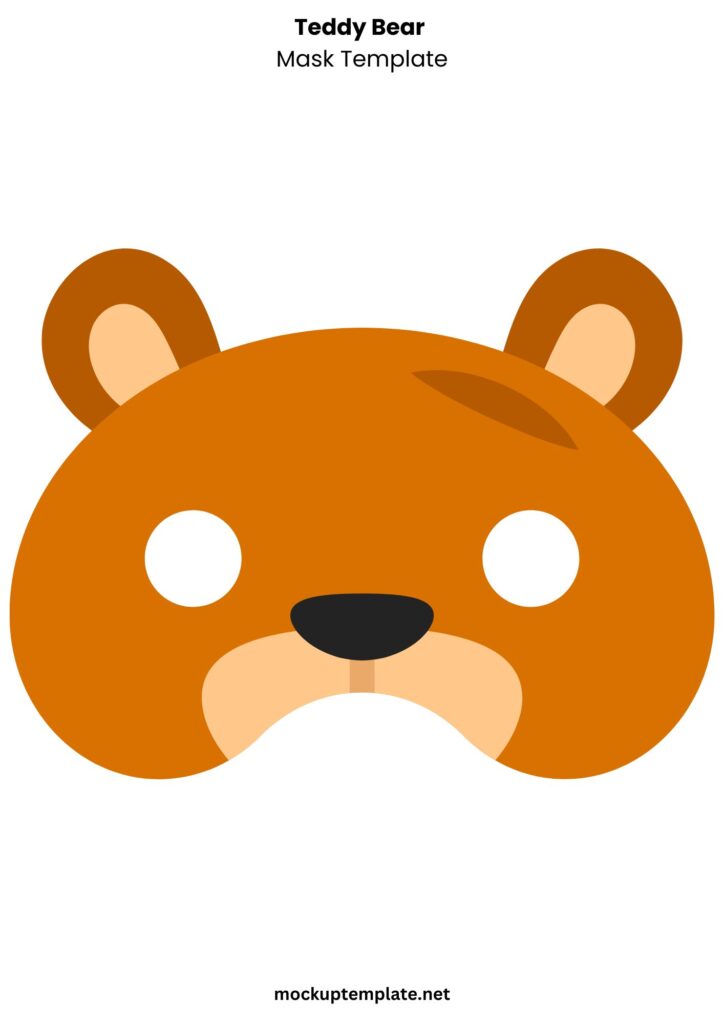 Teddy Bear Mask Template