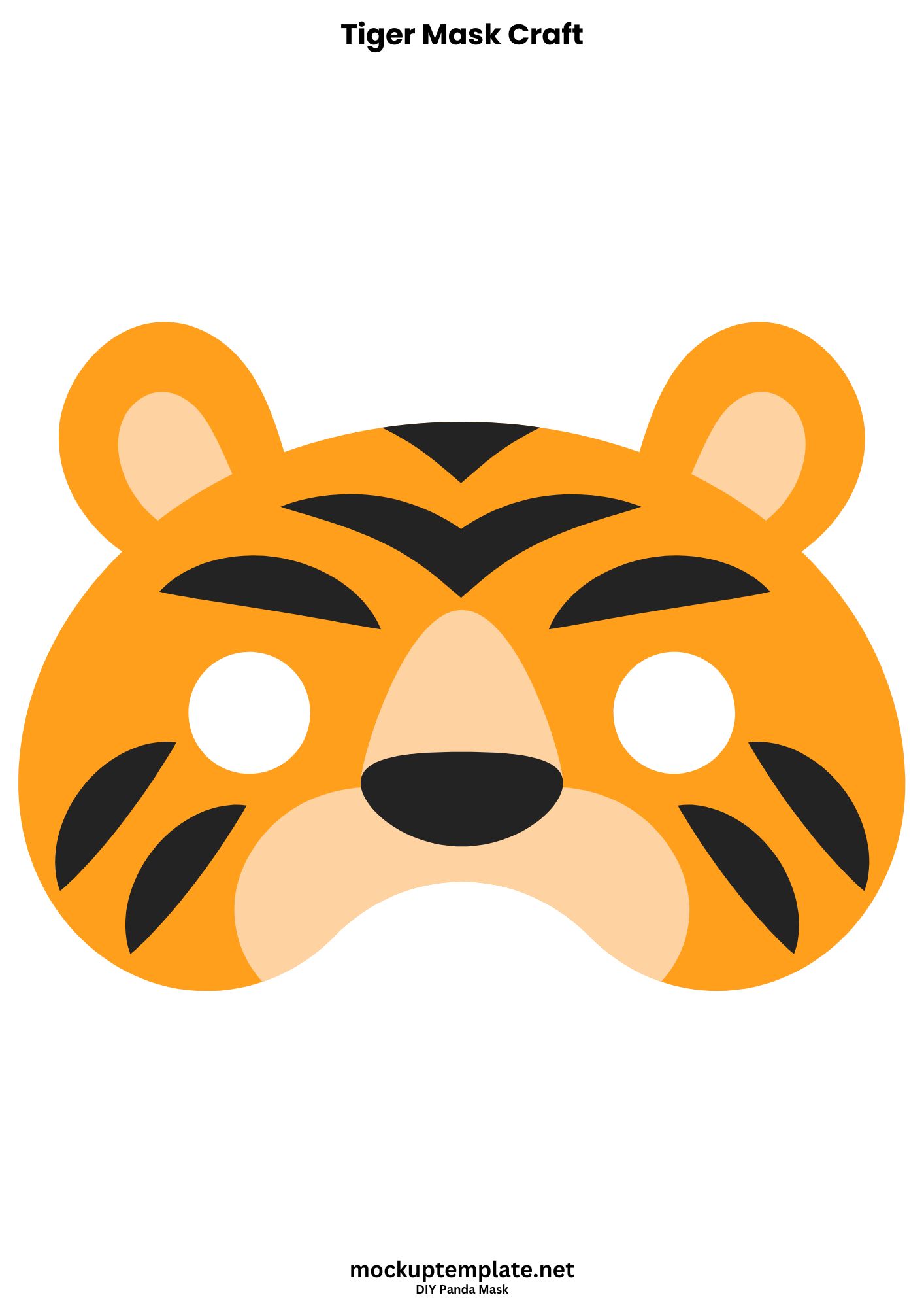 Tiger Paper Mask Printable Craft Activity For Kids Educational Images Tiger Paper Mask Printable Craft Activity For Kids Educational Images