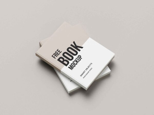 6 Hardcover Book Mockup Free Download 01