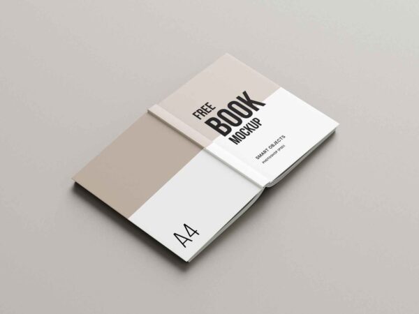 6 Hardcover Book Mockup Free Download