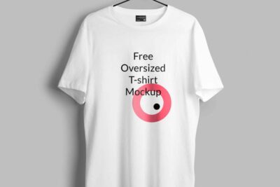 Free oversized t shirt mockup